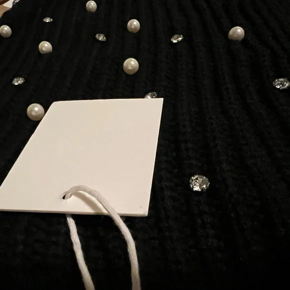 Anthropologie Black Pearl-Embellished Hat - Picture 11 of 16